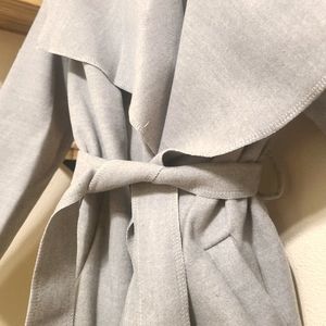 Light Grey Draped Coat